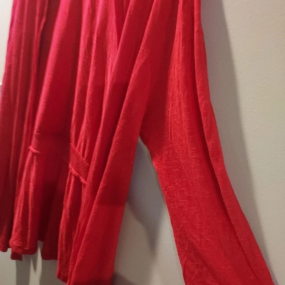 New Directions Red Open Front Long Sleeve Cardigan in Size XL - Picture 6 of 9